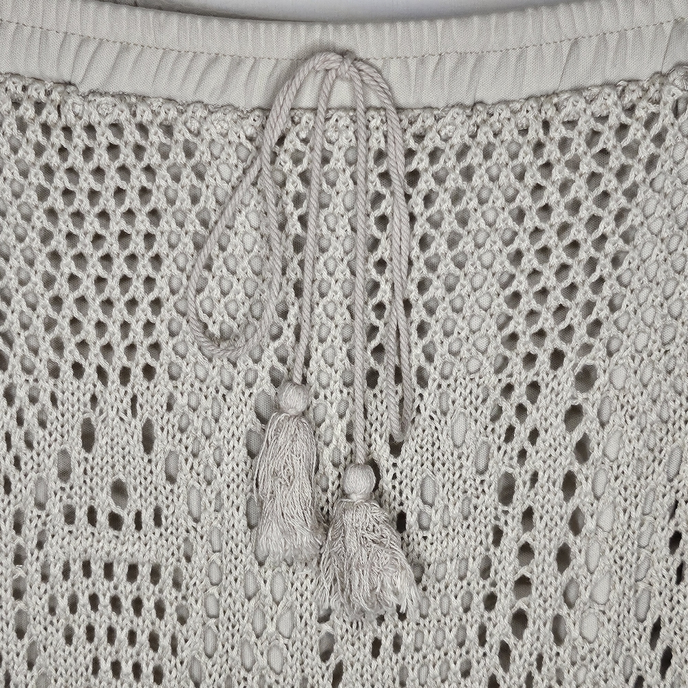 Womens Lovestitch Crochet Maxi Skirt Dress Tassel Lined BOHO Cottagecore Size M - Picture 4 of 14